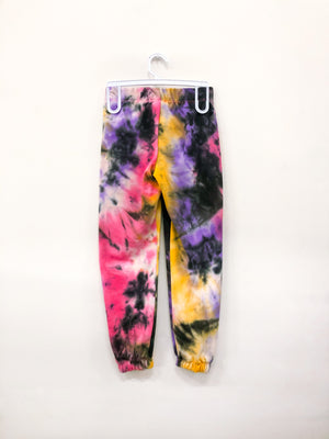 Purple/Yellow Tie Dye joggers co-order Set